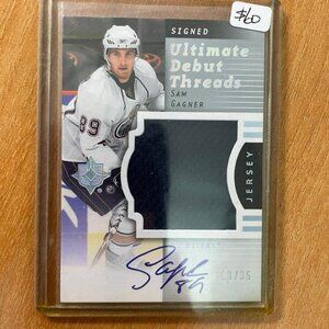 2007-08 Ultimate Debut Threads Jerseys Autographs #DTSG Sam Gagner #'d 10/35